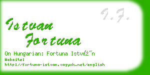 istvan fortuna business card